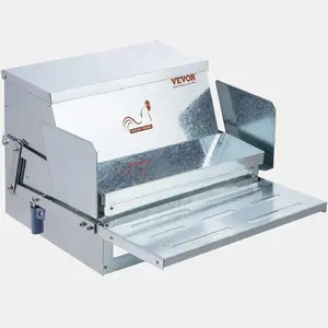 25 lbs Automatic Chicken Feeder - Long-lasting Capacity for 10 Chickens - Extended Feeding Duration up to 11 Days - Durable Galvanized Steel Poultry Feeder - Ideal for Poultry Farming  DO