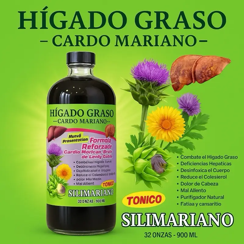 Hígado Con Cardio Mariano 32oz 1 Mes Support B12 Antioxidant Dietary Supplement...