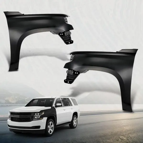 MOTOR GPLUS 2 Front Fender Mud Flaps & Splash Guards Pair Set - Original OE Standard, Corrosion Protection, UV Resistant, Polished, Precision Design, Replacement Fit for 2015-2020 Chevrolet Tahoe Suburban Driver & Passenger Side Car Exterior, 2 Fender
