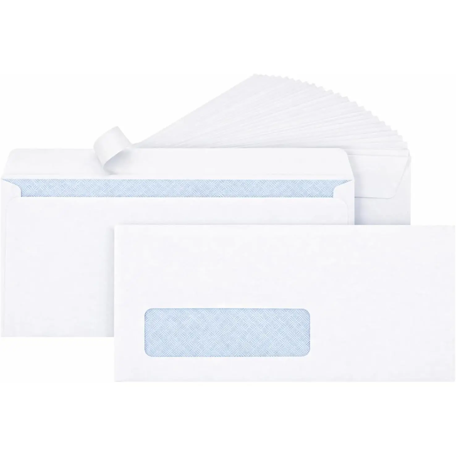 #10 Single Window Envelopes, Self Seal Security Tinted Business Envelopes, White Peel & Seal for Invoices, Statements & Business Mail, Professional Office Mailing Supplies, 500 Count