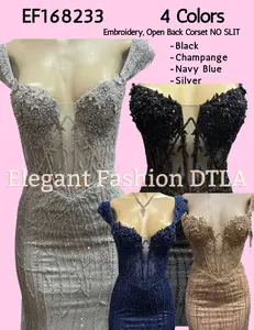 💎 2026 💎 EF168223 Embroidery OPEN CORSET BACK (NO STRETCH)