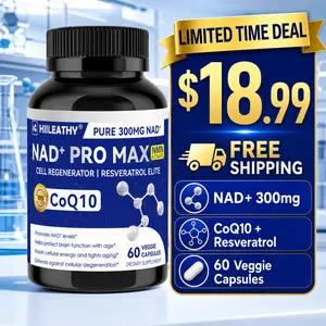 HIILEATHY NAD+ PRO MAX – Elevate Body & Mind Wellness with NAD+, CoQ10 & Resveratrol | Daily Nutrient Care & Natural Vitality Anti Aging Supplements Brain Booster