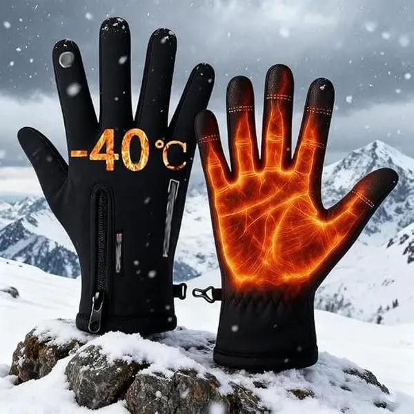 Waterproof Windproof Thermal Winter Gloves,‑40℃ Warm Touchscreen Ski Snow Gloves for Men & Women Outdoor Activities