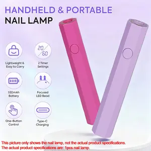 Portable Nail Polish Drying Lamp UV/LED Gel Nail Cure Light, Type-C Charging, Fast Drying, Perfect Gift, Affordable Price