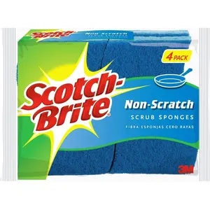 3M Scotch-Brite Sponges: non-scratch scrub sponge / 4-pack (Blue) non-scratch / 4-pack