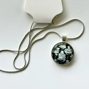 Stack of books necklace on 18” chain for book lovers and fantasy readers