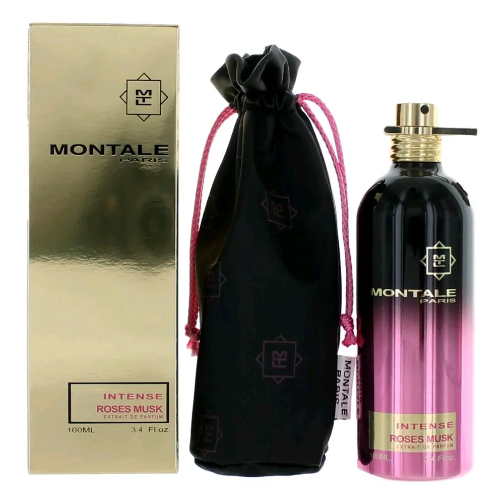 Montale Intense Roses Musk Extrait de Parfum, a Spray Form Women's Fragrance with Intense Aroma, Longevity Sillage and Rose Jasmine Amber Scent, 3.4 oz, 3 To 3.9 Fl Oz, Luxurious Blend