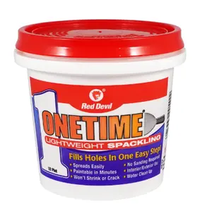 Red Devil 0542 ONETIME Lightweight Spackling, 1/2 Pint, White, 8 Ounce, Made in USA
