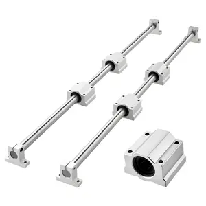 fathersdaygift VEVOR Linear Rail Kit, SFC25, 2Pcs 1000 mm (39.4 inch) Linear Motion Guide Rails and 4Pcs Bearing Slide Blocks, for DIY Engraving Machine Lathe Milling Machine Slides, DIY Training Rocker Plate