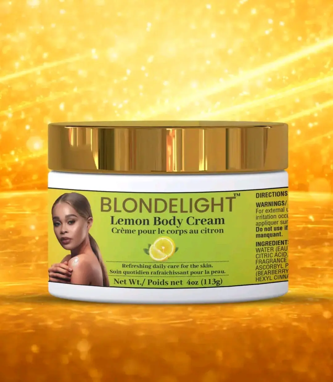 BlondeLight  Lemon Body Cream 4oz,   worldcashop usa - blondedyferdinand, blondesnap - Blondenators