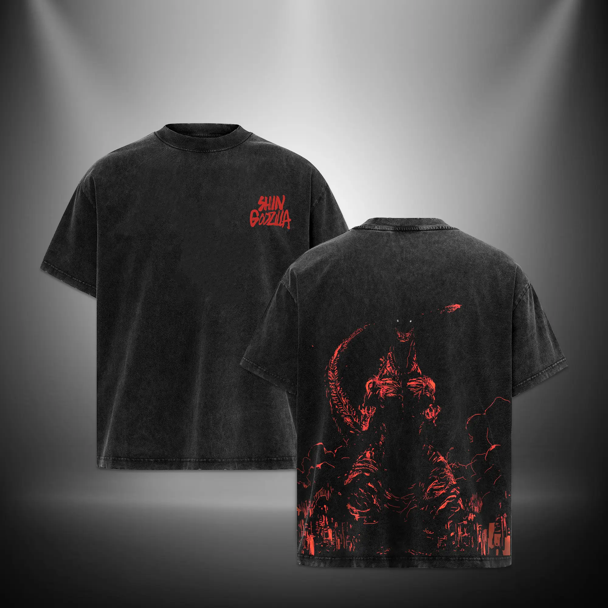 Shin Godzilla V3 Hoodie and Tshirt Retro Vintage Menswear Gift movie fans Top Apparel Classic Oversized Seamless Simple Straight Man Clothes Cotton de