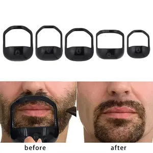 5-Piece Beard Shaping Template Set – Goatee & French Beard Trimming Tool for Men Haircare Heatless
