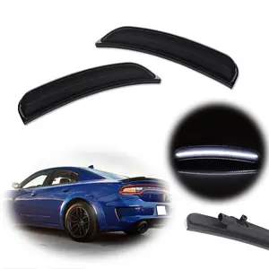 2pcs Smoke Lens LED Rear Side Marker lamps Light White Lamps For Dodge Charger 2015 2016 2017 2018 2019 2020 2021 2022,Replace OEM 68214126AA（Right Rear）68214127AA（Left Rear）