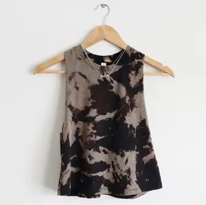 Ladies Tie-Dye Racerback Cropped Tank, Bleached Dyed Shirt, Custom Crop Top