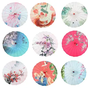 Traditional Chinese Silk Umbrella - Chinese Style Dance Performance Indoor and Outdoor Ceiling Decoration Silk Umbrella Imitating Oil Paper - Holiday Celebration Decoration - Gift for Your Loved One