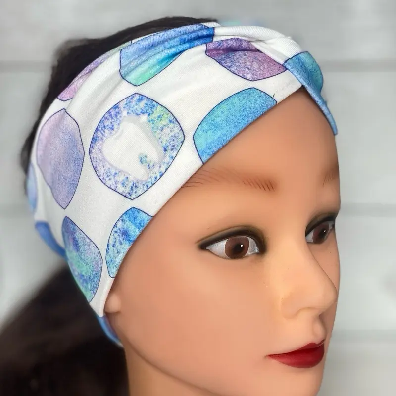 Watercolor Twist Dental Headband with Buttons Comfortable Stylish Dental Accessory for Dentists Featuring Tooth Design