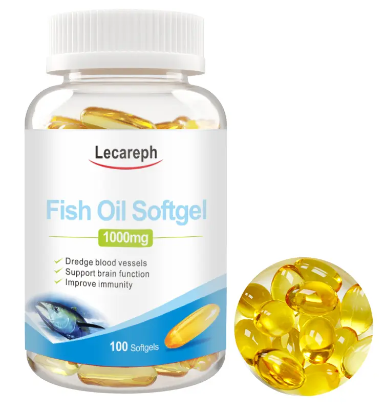 Lecarph Omega 3 Fish Oil Supplement: 1000mg per Serving, with EPA DHA & Omega3, 100 Count for Increased Absorption