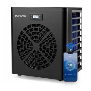 Above Ground Pool Heater, 16000BTU, for Pool Up to 5400 Gallons, Pool Heater with WiFi Control App, Pool Heat Pump, Efficient Inverter, Titanium Heat Exchanger, 110V Swimming Pool Heater