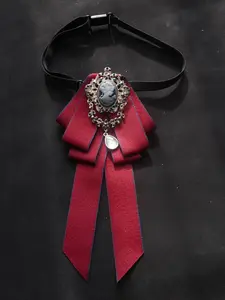 Luxurious Rhinestone Bow Tie, Commuter Banquet Graduation Versatile Neck Accessory, Elegant Solid Pattern Regular Width