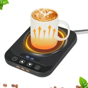 Heated Coaster Mug Warmer & Candle Warmer, 9 Temp Settings Auto Power Off, Long-Lasting Constant Heat, Versatile Beverage & Candle Warmer for Home Office & Daily Relaxation