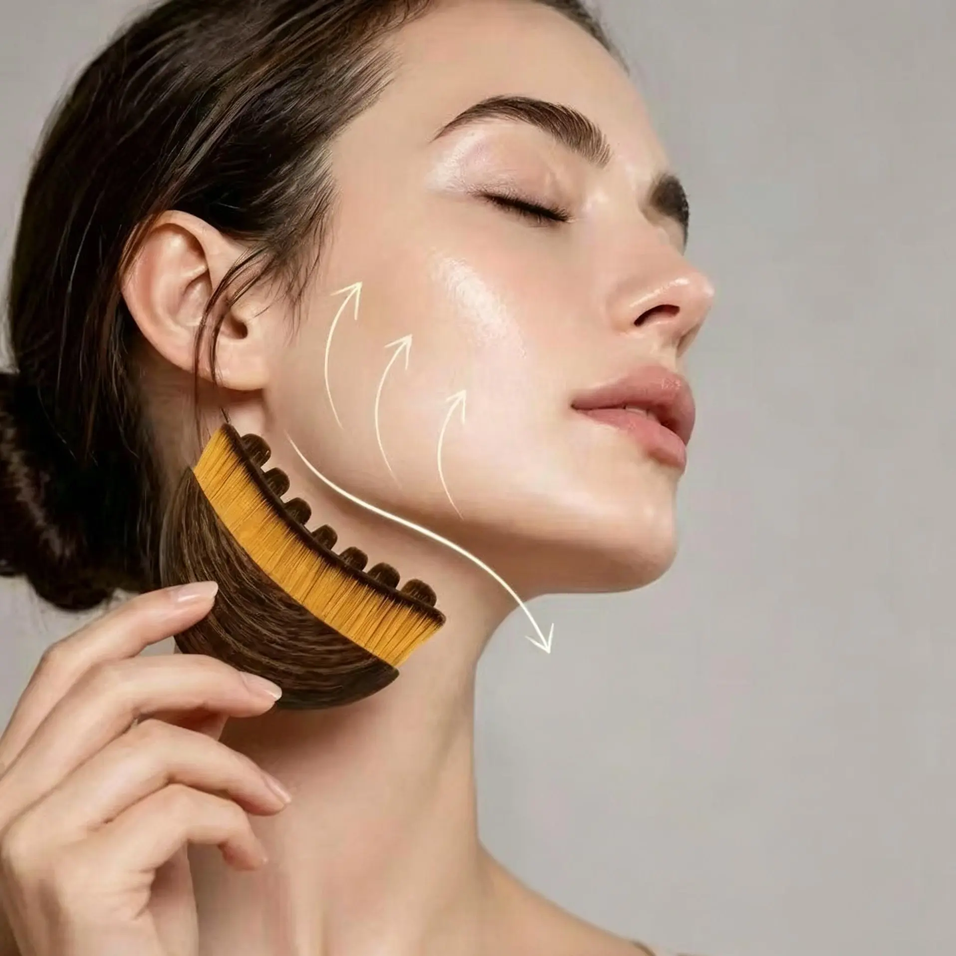2026 New Lymphatic Drainage Face Brush-1pc, Ergonomic Design for Precise Skin Fit, Jawline & Chin Sculpting Dry Brushing Massager for Daily Facial Fatigue Relief, Smooth Skin, Pore Control with Regular Use