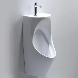 Urinals for Men Spill Proof, with Wash Basin and Faucet, Ceramic Urinals, Urinals for Men Spill Proof Nighttime, Urinals for Men Bathroom, Outdoor Urinal