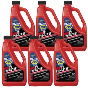 Zep 10 Minute Drain Opener Gel – Dissolves Hair and Clogs – 64 oz