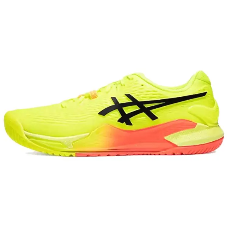 ASICS GEL Resolution 9 Paris Comfort Low Top Men's Yellow Sneakers 1041A459-750