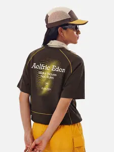 Aelfric Eden Breezy Retro Gym Short Sleeve Tee Raglan Sleeve Fit Contrast  Stitch Detail Quick-Dry Tech Fabric Unisex Casual  Sport Top