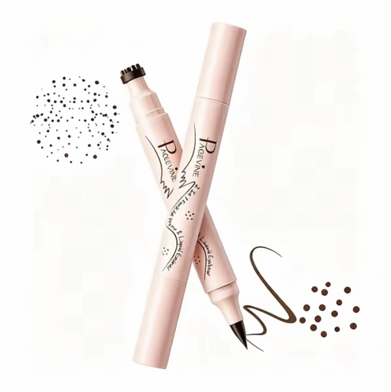 3-in-1 Dual-Ended Freckle Makeup Pen, Waterproof, Smudge-Proof, Long-Lasting, Lightweight, Daily Cosmetic Tool for Sun-Kissed Freckles, Eyeliner Stamp, Storage-Ready