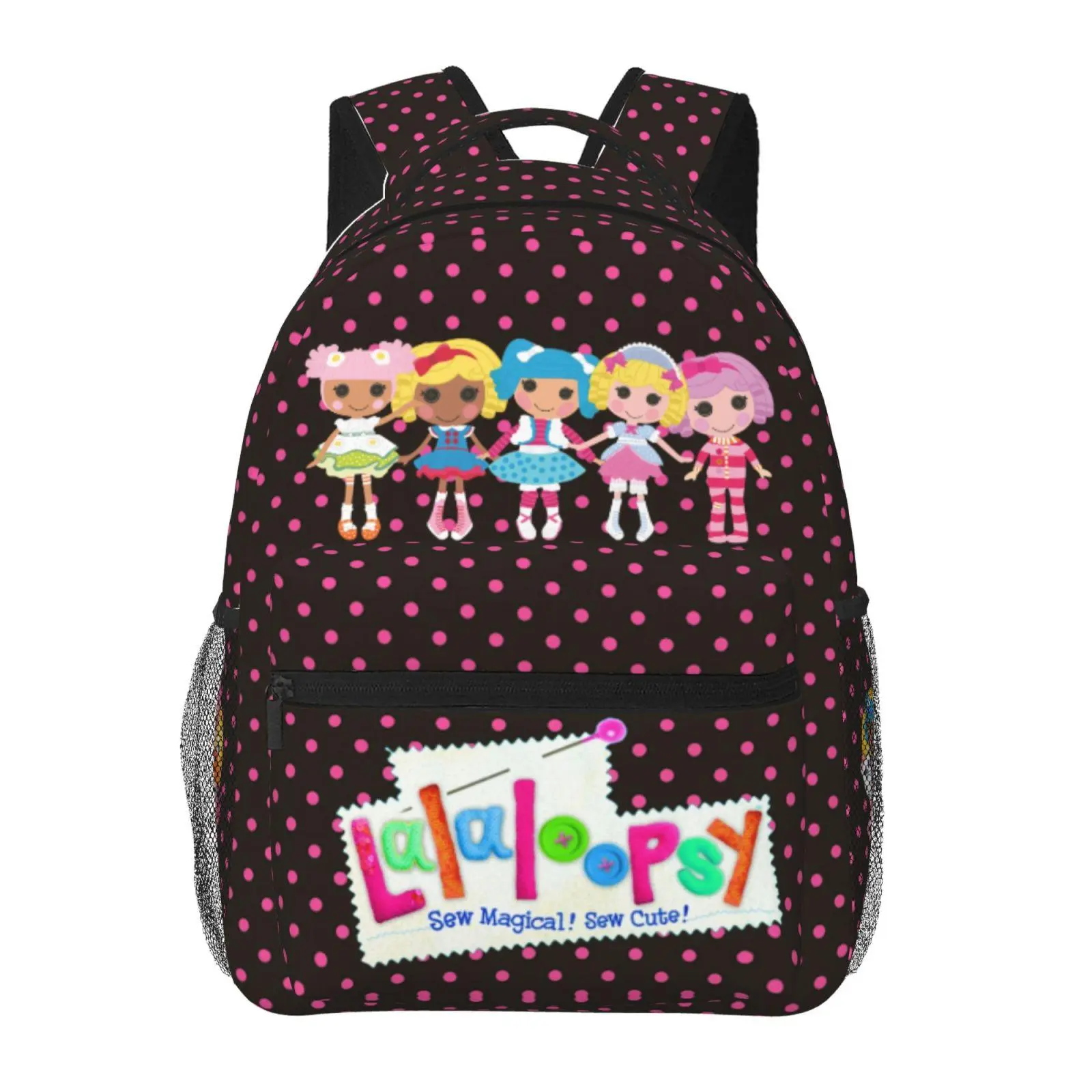 Lalaloopsy Minimalist Kids School Backpack We're Lalaloopsy Netflix Easy-Clean Daypack MGA Lalaloopsy Versatile Holiday Present with Multiple Storage Compartments