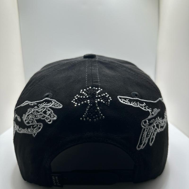 West LA Trucker Hat - Adjustable Snapback Cap with Embroidered "LA" & White Diamonds - Premium Black Fabric for Comfort & Style
