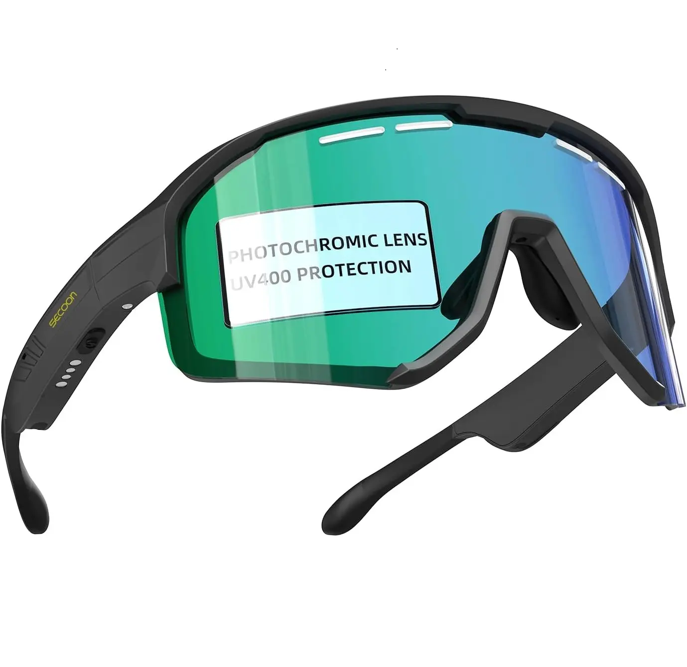 Bluetooth Sunglasses for Men & Women, Sport Smart Glasses with Open Ear Audio, Photochromic UV Protection & 7H Playtime – Wireless Bone Conduction Glasses for Music Playing, Cycling, Running