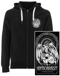 Vegan Cult Hoodie, Vegan Hooded Top, Vegan Sweatshirt, Vegan Sweater, Anticarnist, Vegan Clothing Menswear Sleeve