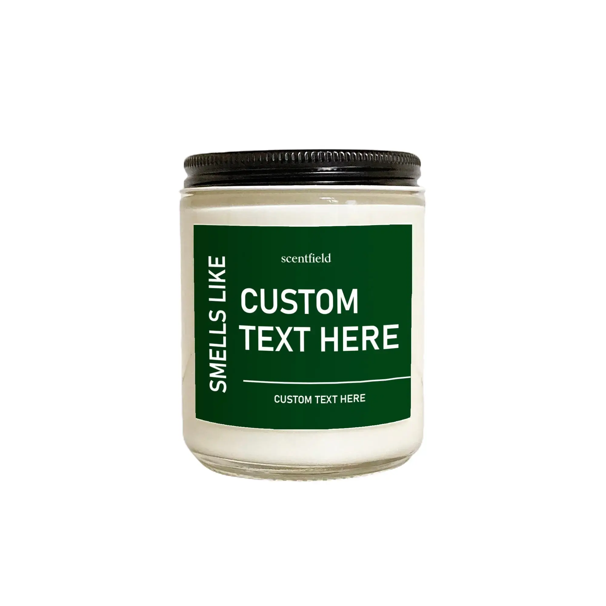 Scentfield Custom Name Smells Like Candles Gift for Her Personalized Sister Birthday Present Funny Saying Soy Candles Decor Glass 4oz & 9oz Eco-friendly Vegan Scented Soy Wax Blend with 100% Cotton Wick Assembled in USA