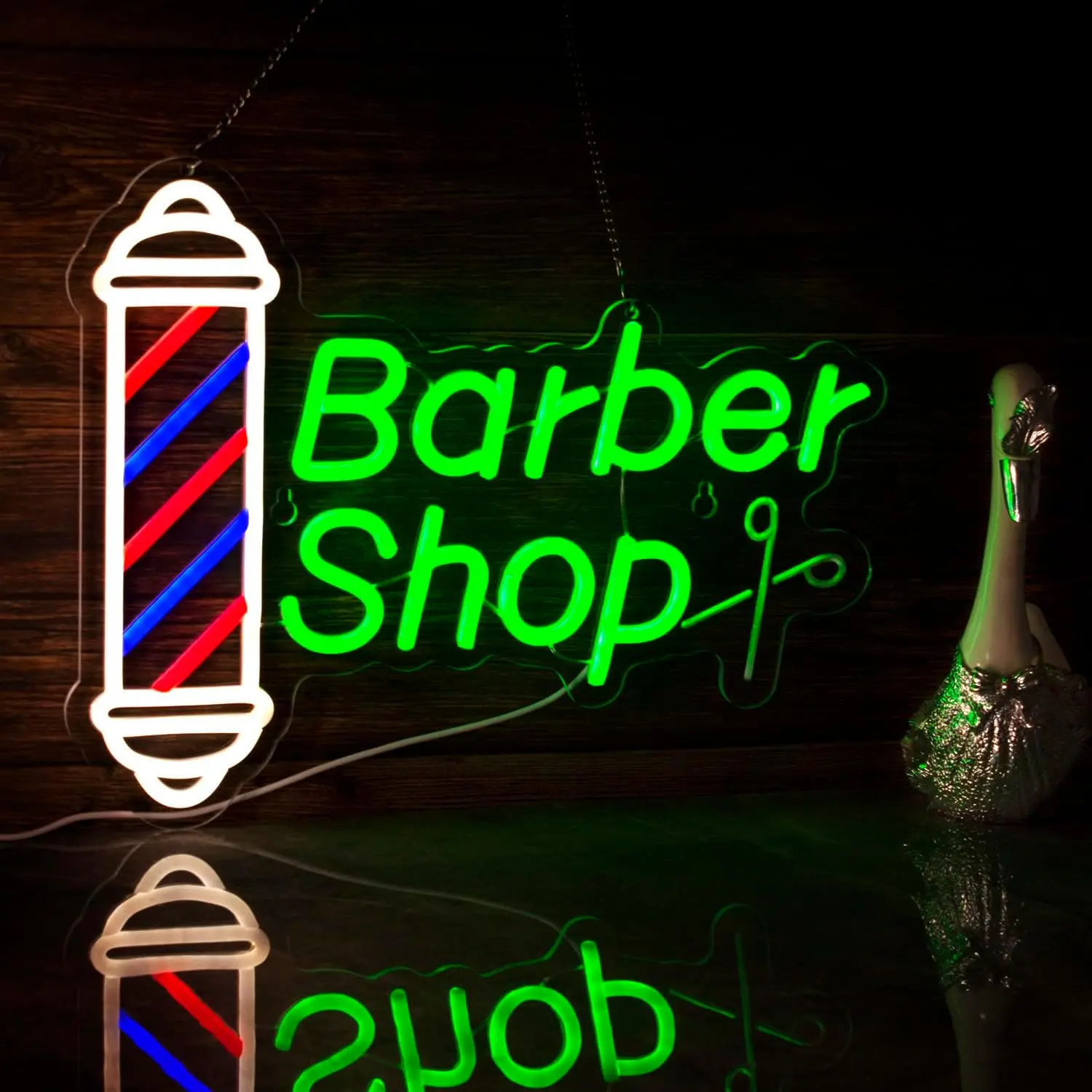 Barber Shop Neon Sign, Dimmable USB  LED Business Barber Neon light, for Hair Salon Barber Art Man Cave Lounge Recreation Room