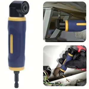 Asdtodw 90° Right Angle Drill Driver, Ergonomic Blue & Handle, 3-Speed Adjustable, 3-Pronged Drill Bit Adapter, Manual Handheld Power Tool