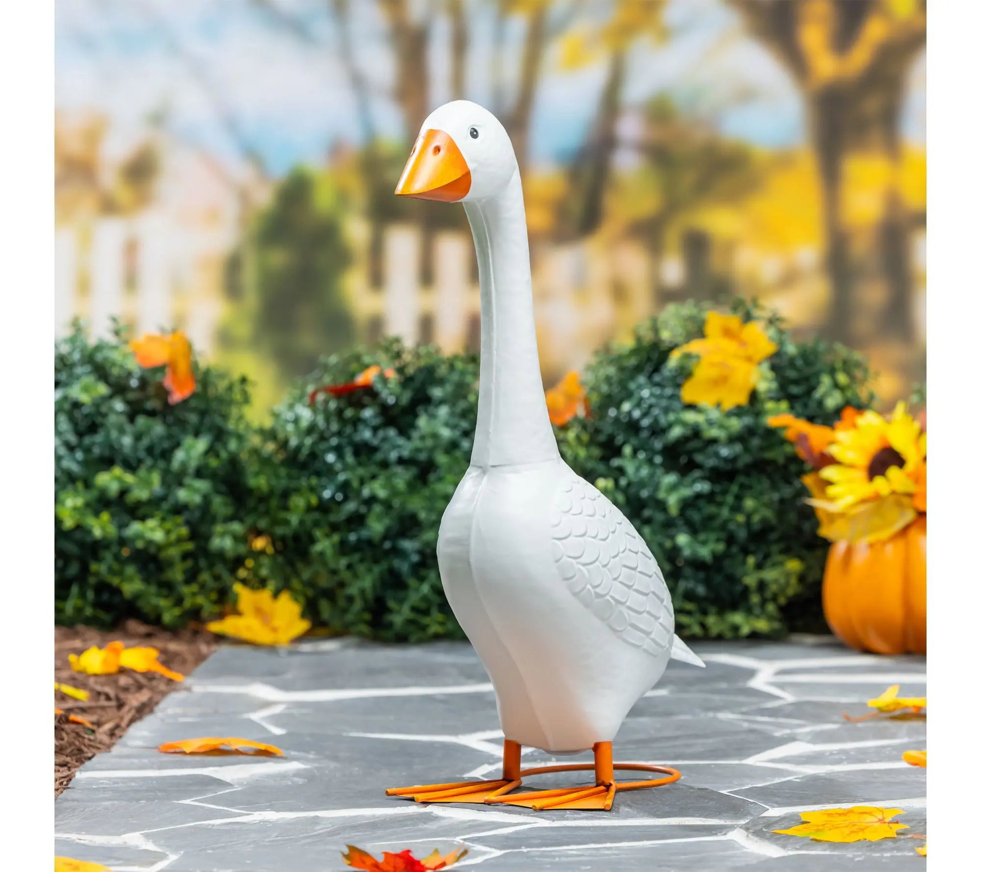 Evergreen Giddy the Porch Goose Metal Garden Statue Evergreen Giddy the Porch Goose Metal Garden Statue