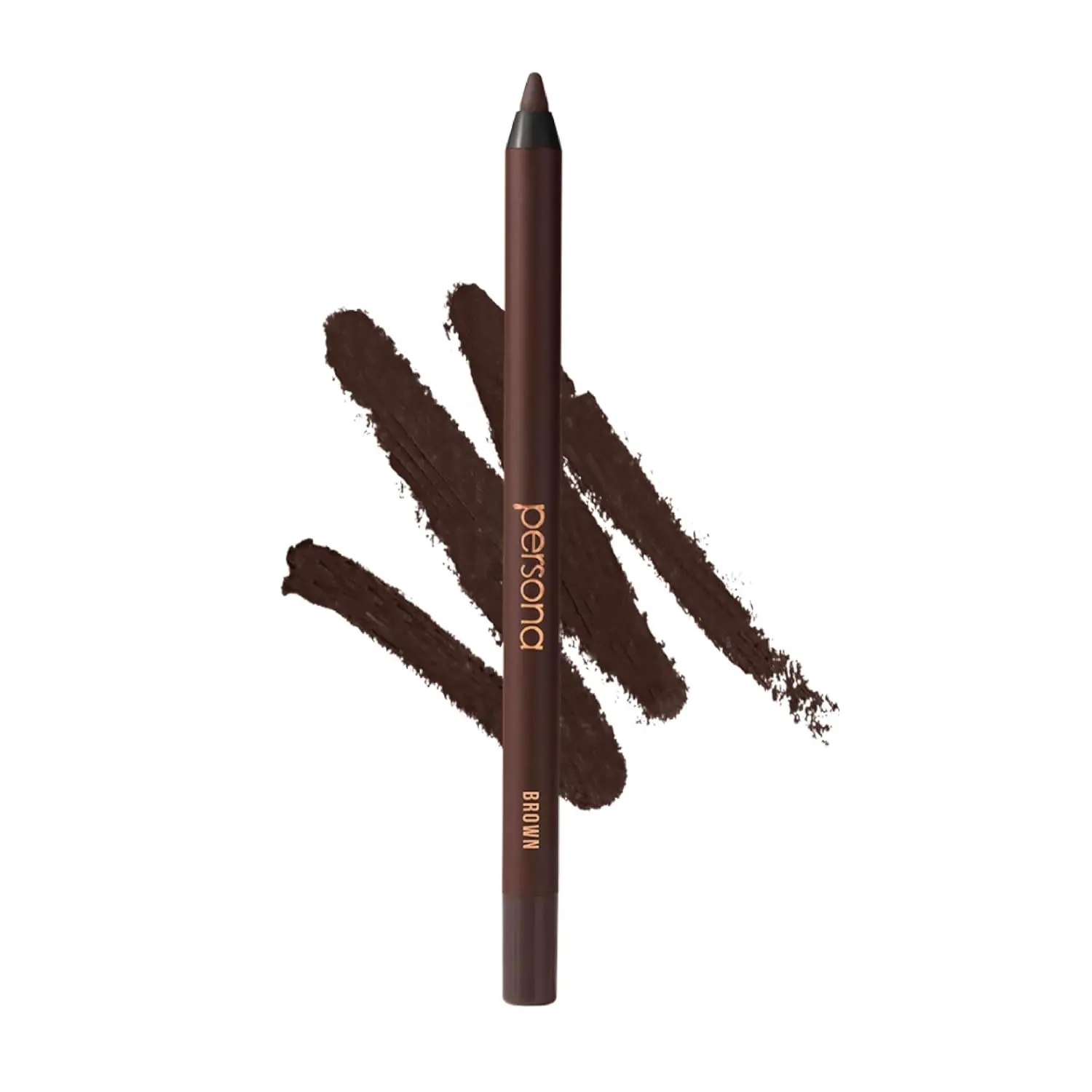 PERSONA 24HR Chocolate Waterproof Eyeliner Pencil | Creamy, Smudgeable Pencil for Lash Line & Waterline | All-Day to All-Night Wear | Vegan, Cruelty-Free, Paraben-Free | Made in USA