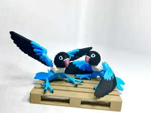 3D Printed Lovebird Articulating Figurine
