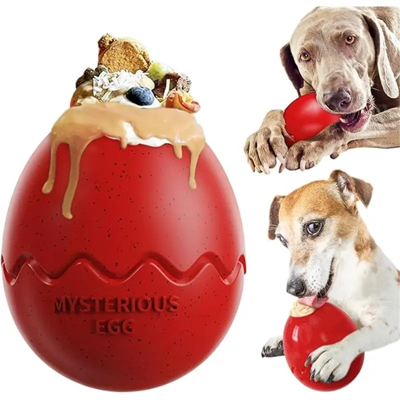 Egg Treat Dispensing Dog Toys & Interactive Dog Toys, Dog Chew Toys for Aggressive Chewers - Mysterious Egg Dog Puzzle Toys, Dog Enrichment Toys for Mental Stimulation & Dog Slow Feeder