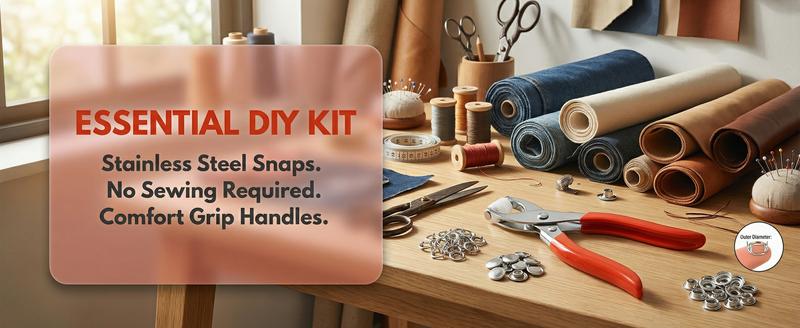 Including 100pcs Invisible Colored Metal Buckle & 1 Count Manual Pressure Pliers, household sewing accessories kit for DIY handicraft clothing and hats, buttons and pliers tool kit, seamless stitching sewing kit tools for crafts