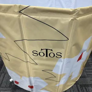 Portable Bathtub for Adults, Foldable Soaking Bathtub for Hot SPA & Ice Bath, Foldable Small Bathtub for Bathing, 6-Layer Insulated Portable Tub, Space-Saving（25.6" × 41.3"）