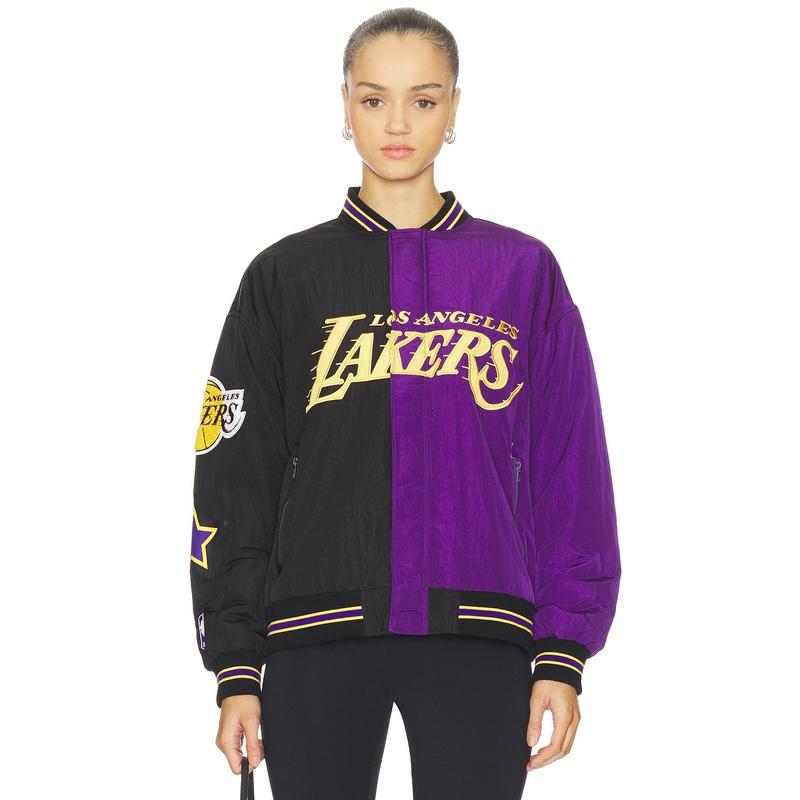 Terez x REVOLVE Eagles Multi Logo Bomber in Black & Green