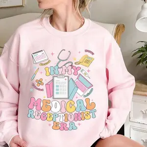In My Medical Receptionist Era Shirt, Medical Receptionist Sweatshirt, Receptionist Gift Shirt, Medical Office Staff Shirt 0X1