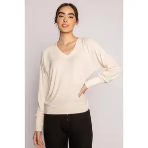 Textured Essentials Stone Long Sleeve Top