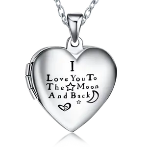 I Love You To The Moon & Back Locket Necklace by Downtown 10