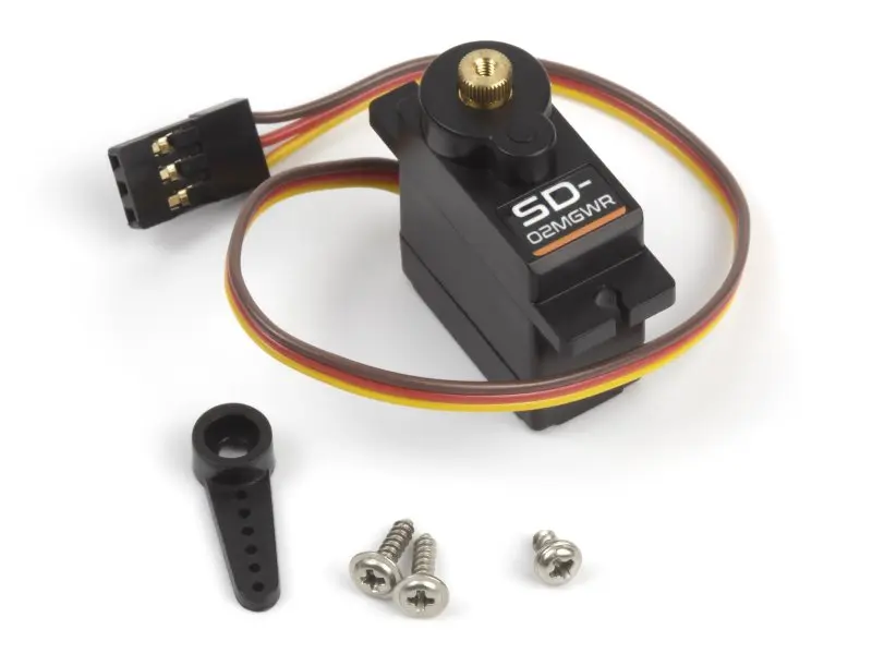 HPI Racing HPI160860 Compact High-Torque 1.5 kg 6V SD-02MGWR Metal Geared Micro Servo for Small Animal Venture Toys