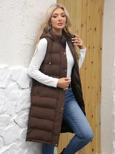 Cold Protection & Layering | 2026 Women's Hooded Sleeveless Long Cotton Padded Vest, Thickened to Lock in Heat for More Warmth