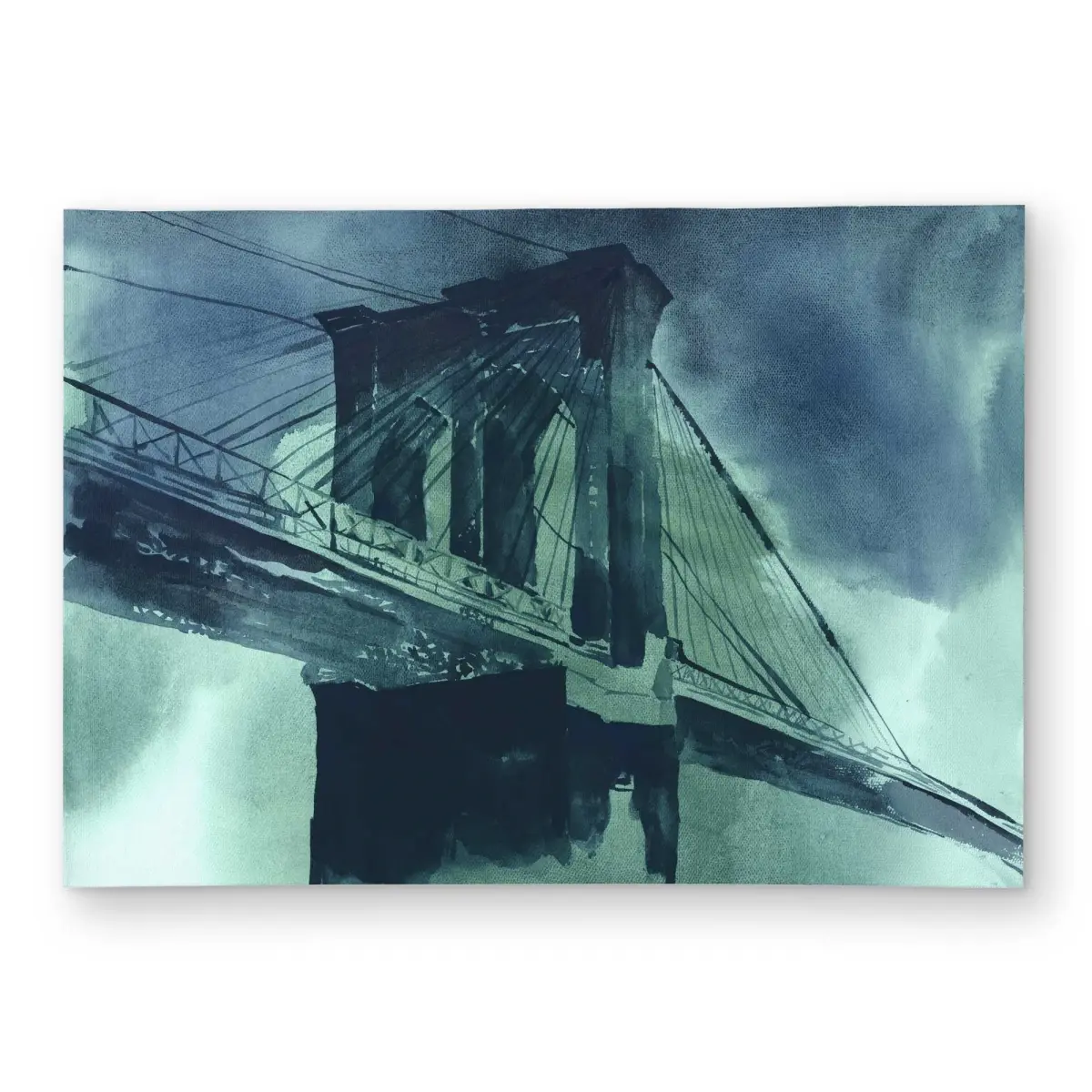 212 MAIN 5x7 ft. Rectangle Abstract Area Rug - Durable Area Rugs, Easy-Cleaning, Indoor/Outdoor Carpet with Brooklyn Bridge Print, Contemporary Home Decor (Model C1ROAR57DPTGZX), Abstract Area Rugs